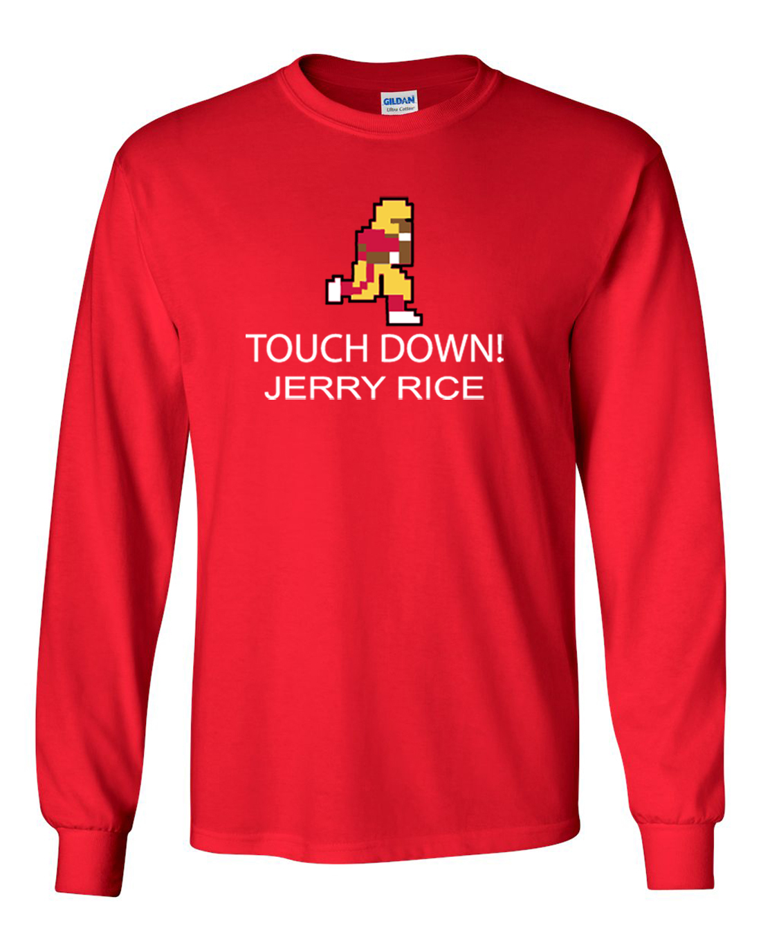 TIE DYE Jerry Rice "Tecmo Touchdown" jersey T-shirt TIE DYE Jerry Rice "Tecmo Touchdown" jersey T-shirt